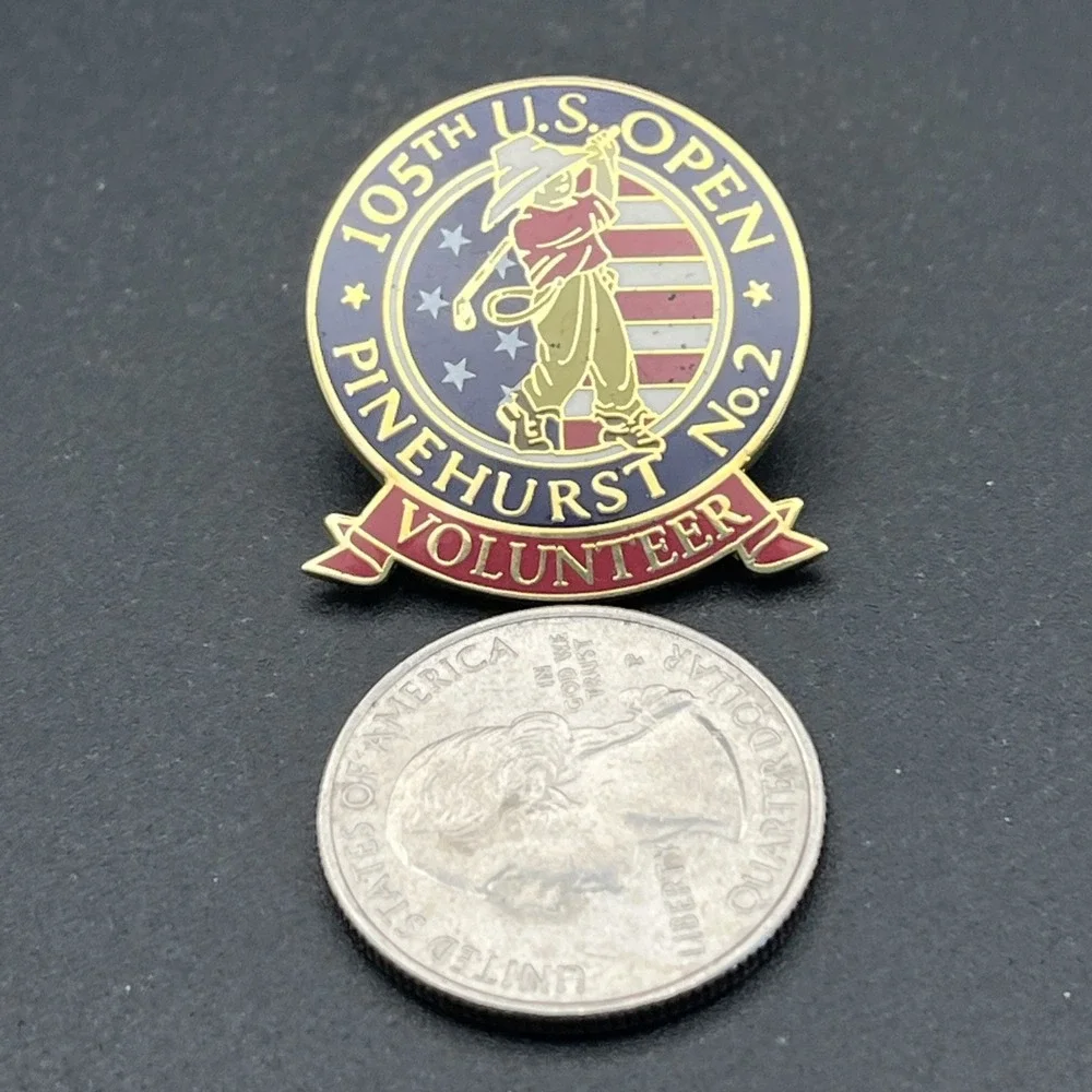 105th U.S. Open Pinehurst No.‎ 2 Golf Tournament Volunteer Lapel Hat Pin